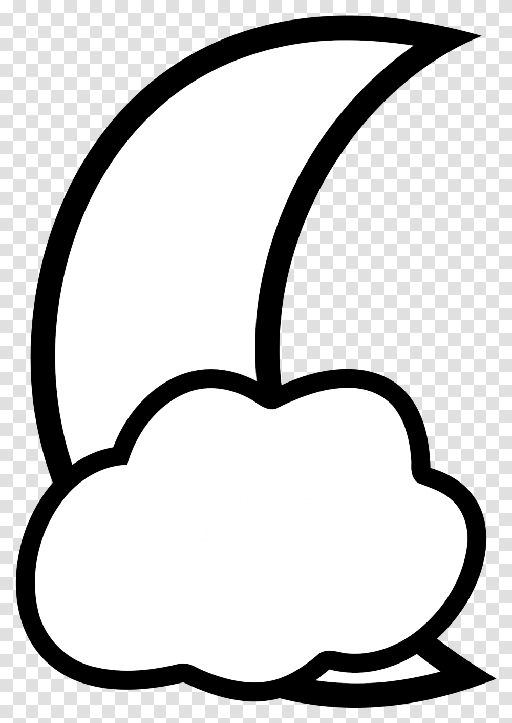 Moon Clipart Black And White Cloud Clipart Black And White A Moon, Cushion, Heart, Baseball Cap, Hat Transparent Png