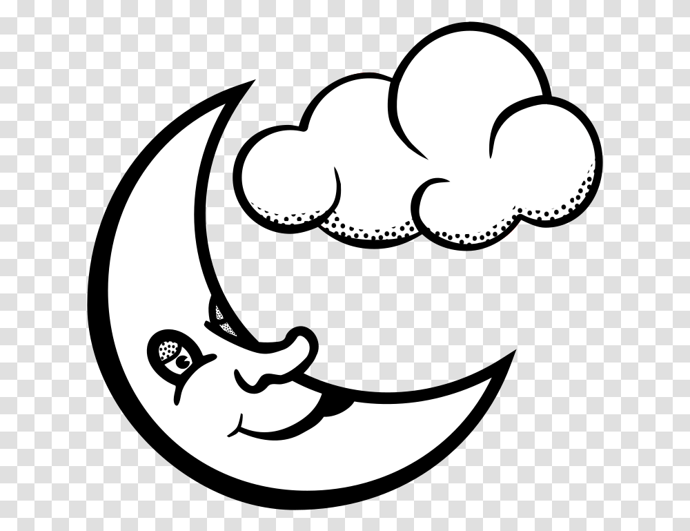 Moon Clipart Black And White Download Rainy Weather Clipart Black And White, Stencil Transparent Png