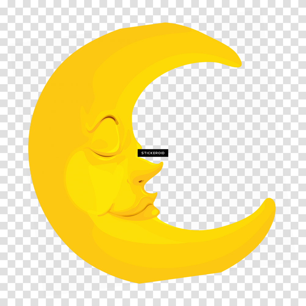 Moon Clipart Download, Banana, Fruit, Plant, Food Transparent Png