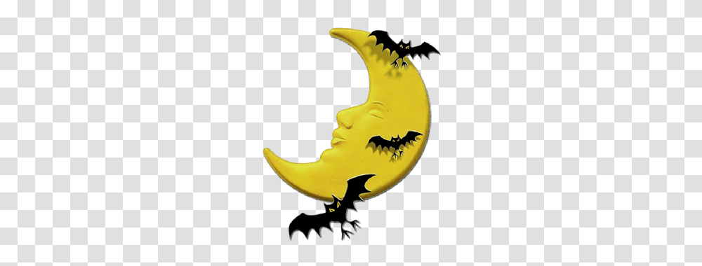 Moon Clipart Halloween, Banana, Animal, Mammal, Slug Transparent Png