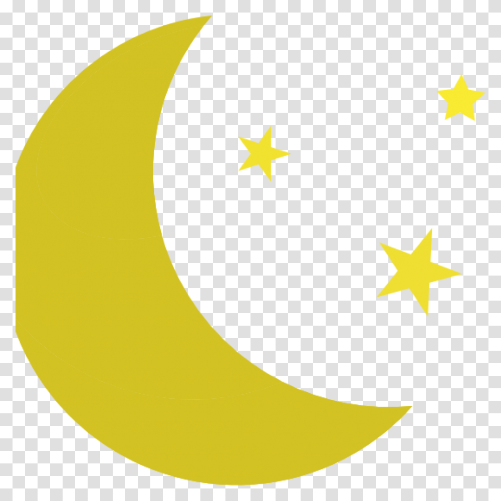 Moon Clipart Moon And Stars Clip Art At Clker Vector Crescent Moon Animated, Star Symbol, Outdoors, Astronomy Transparent Png