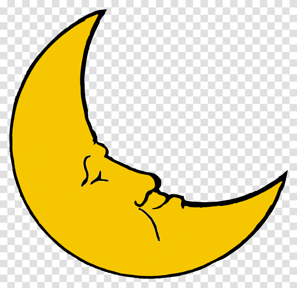 Moon Clipart Sleeping Crescent Moon Clipart, Astronomy, Eclipse, Outdoors, Outer Space Transparent Png