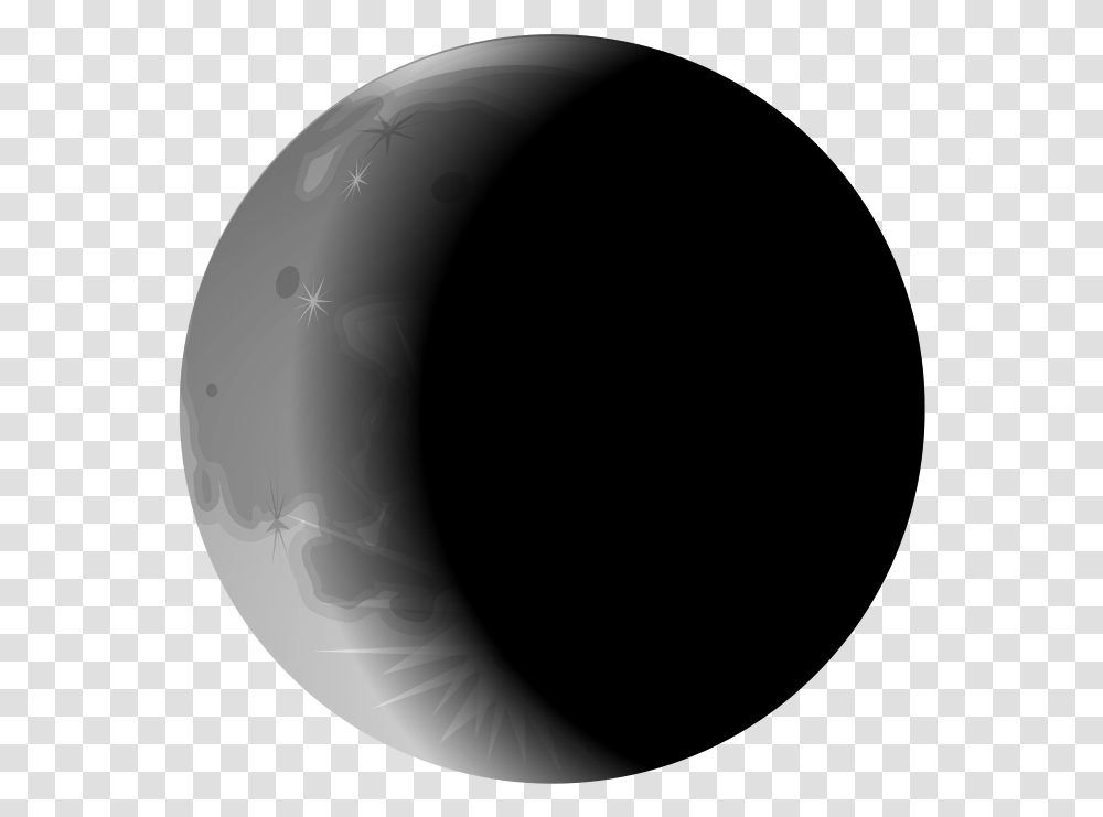 Moon Crescent2 Black Circle, Nature, Outdoors, Astronomy, Outer Space Transparent Png