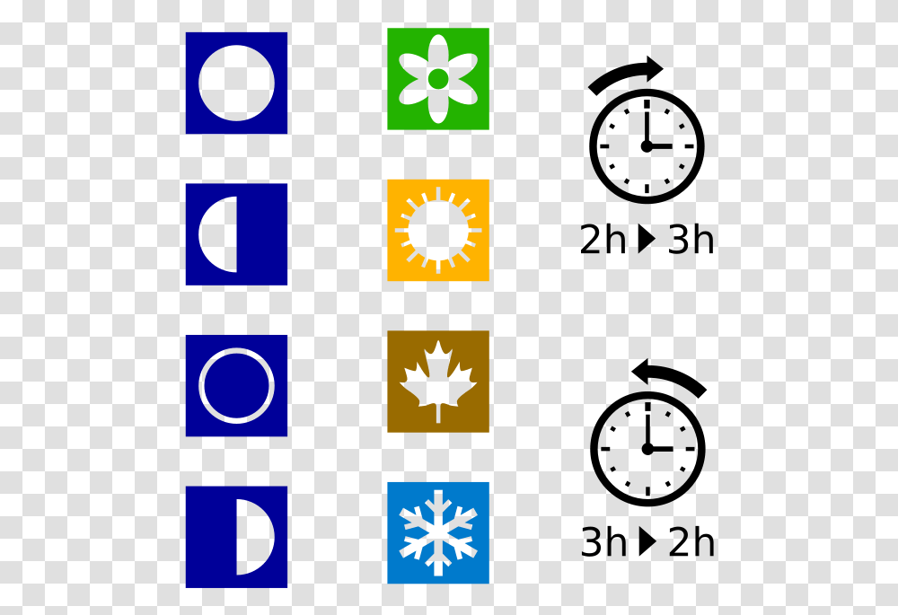 Moon Cycle Saving Time Symbols, Leaf, Plant, Number Transparent Png