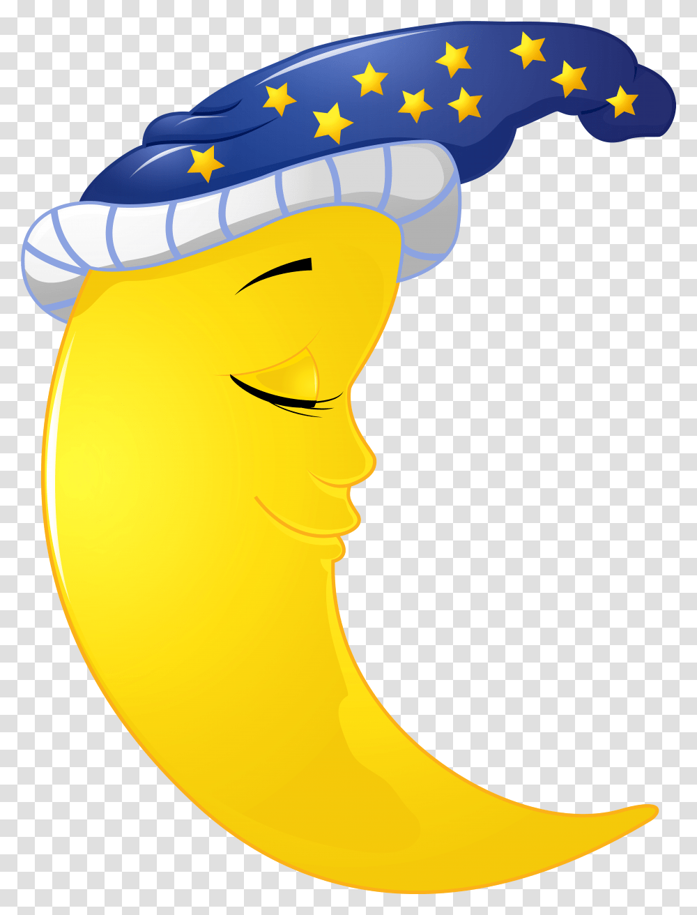 Moon Emoji Cute Clip Art Image Gallery Cute Moon Clipart, Banana, Graphics, Whistle Transparent Png