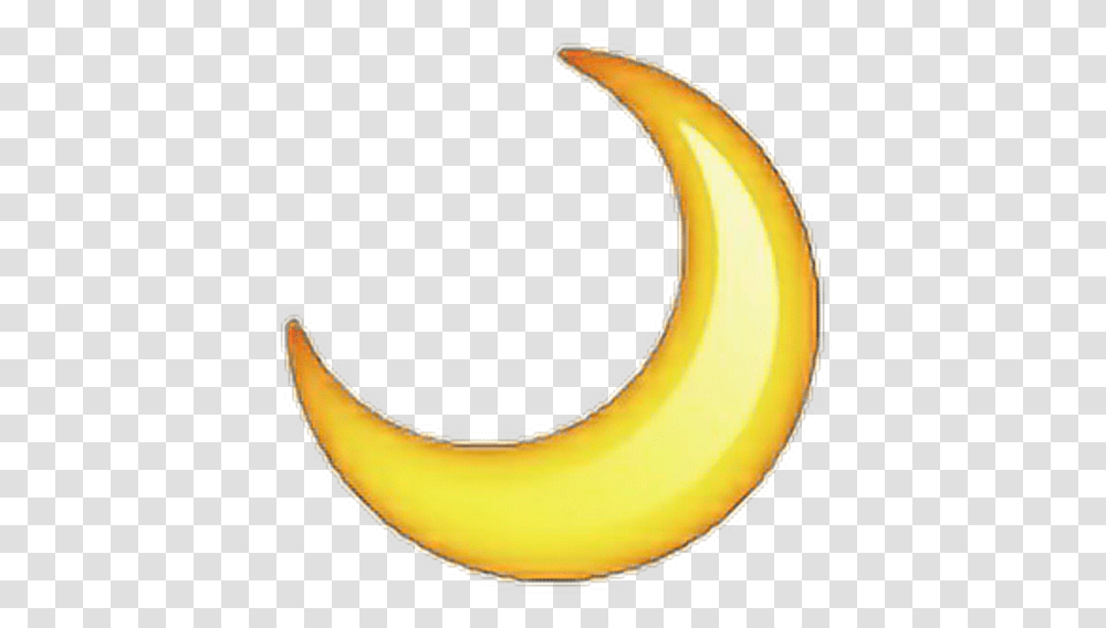 Moon Emoji Overlay, Banana, Fruit, Plant, Food Transparent Png