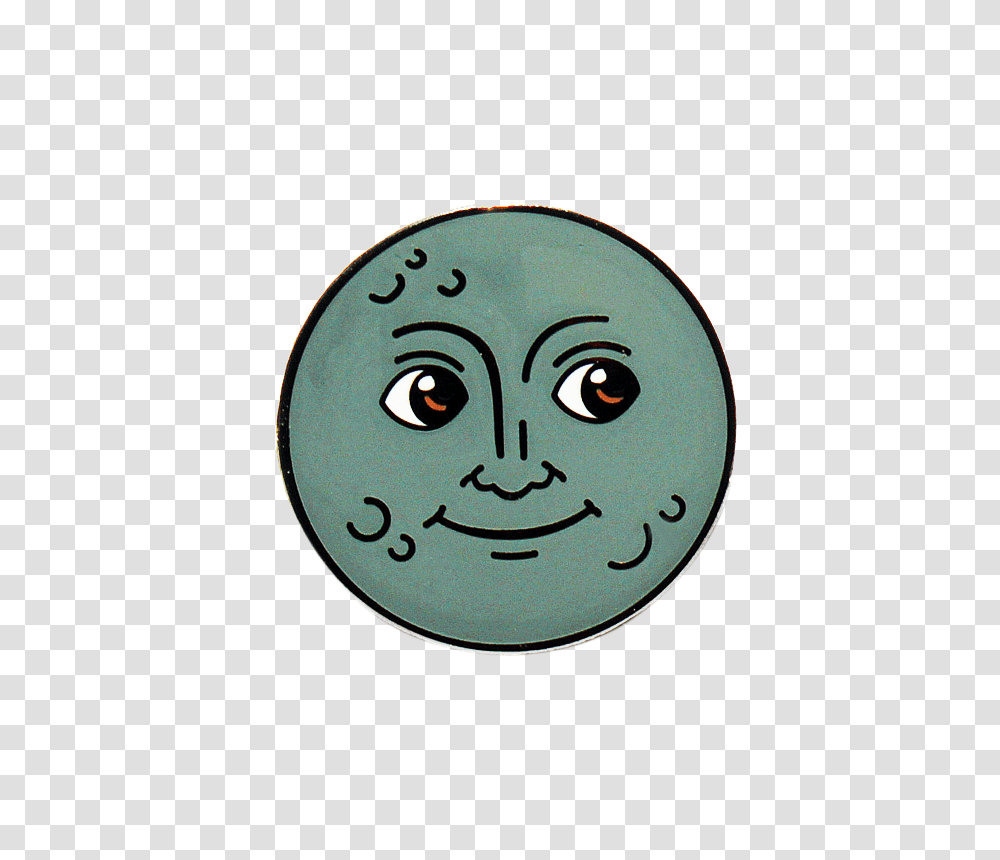 Moon Emoji Pin Shittty Stufff, Label, Sticker, Rug Transparent Png