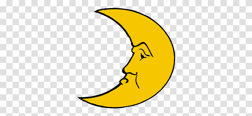 Moon Images Stickpng Crescent Moon Cartoon, Outdoors, Nature, Outer Space, Night Transparent Png