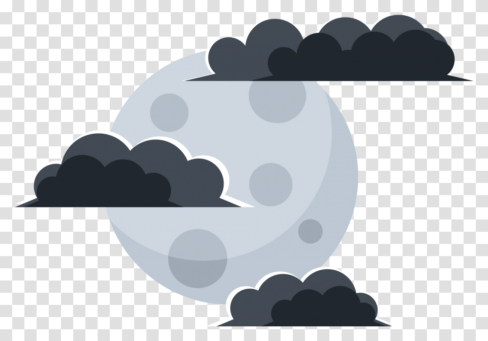 Moon In The Clouds Clipart Free Download Moon With Clouds Clipart, Nature, Outdoors, Sphere, Food Transparent Png