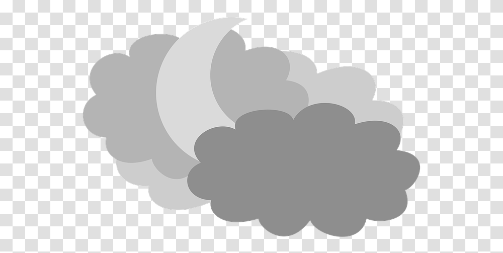 Moon In The Clouds Night Sky Free Image On Pixabay Cloudy Cartoon, Hand, Fist, Plant Transparent Png