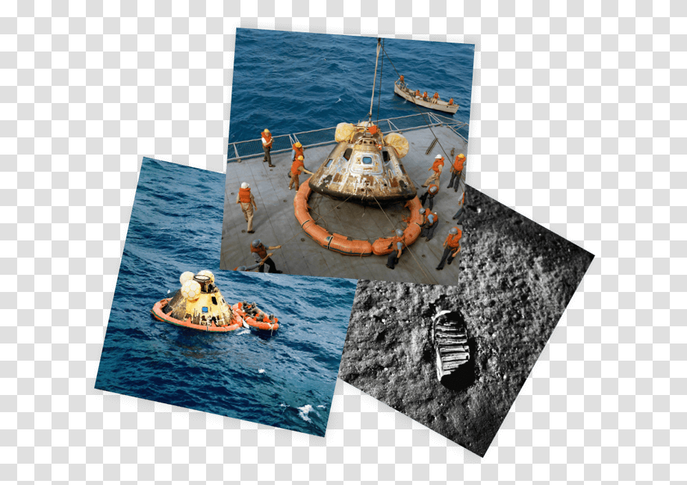 Moon Landing In The Ocean, Person, Boat, Vehicle, Transportation Transparent Png