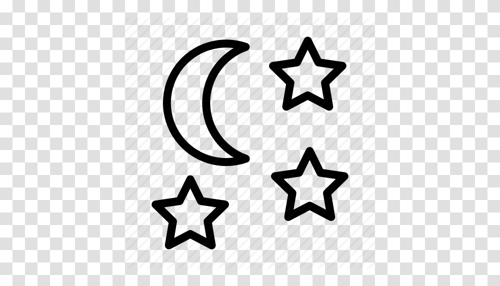 Moon Night Sky Starry Night Stars Weather Weather Forecast Icon, Number, Piano Transparent Png