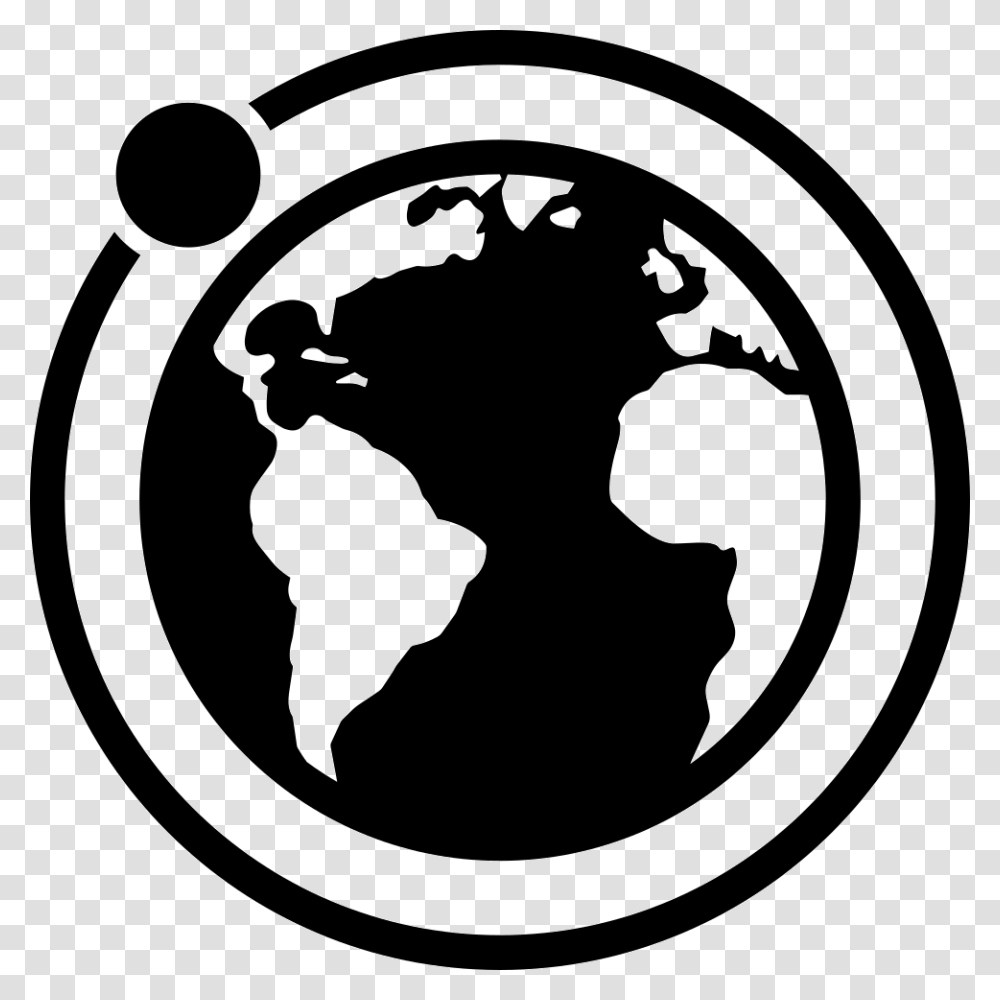 Moon Orbit Around Earth App Lexia Core, Stencil, Logo, Trademark Transparent Png