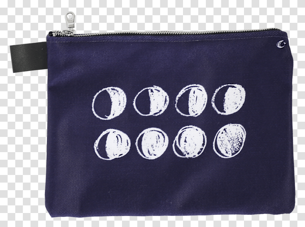 Moon Phases Deep Purple Zip Pouch Wristlet, Handbag, Accessories, Accessory, Purse Transparent Png