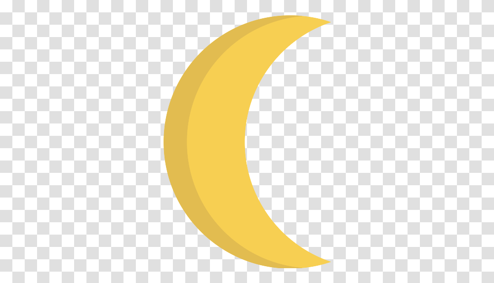 Moon Phases Icon Gold Crescent Moon, Outdoors, Nature, Banana, Fruit Transparent Png