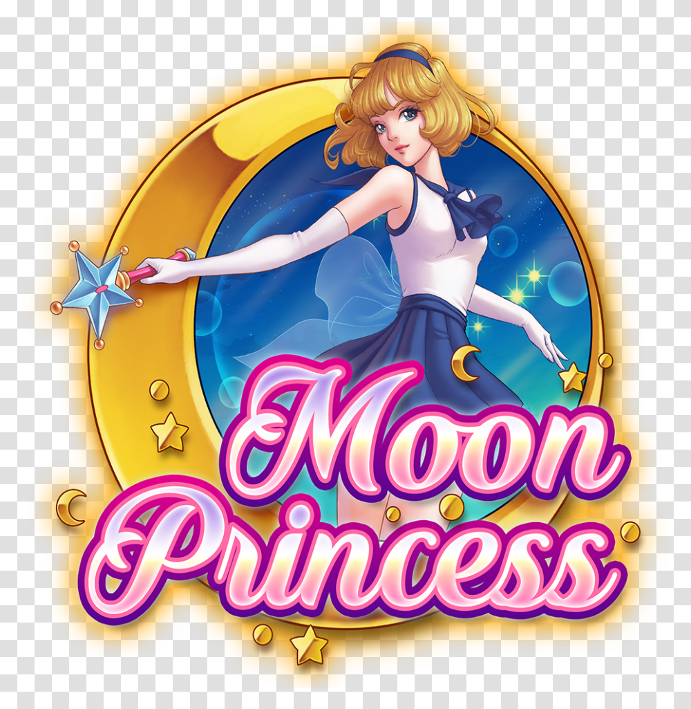 Moon Princess 100 Bonus Up To U20ac500 200 Free Spins Moon Princess Slot Logo, Advertisement, Poster, Flyer, Paper Transparent Png