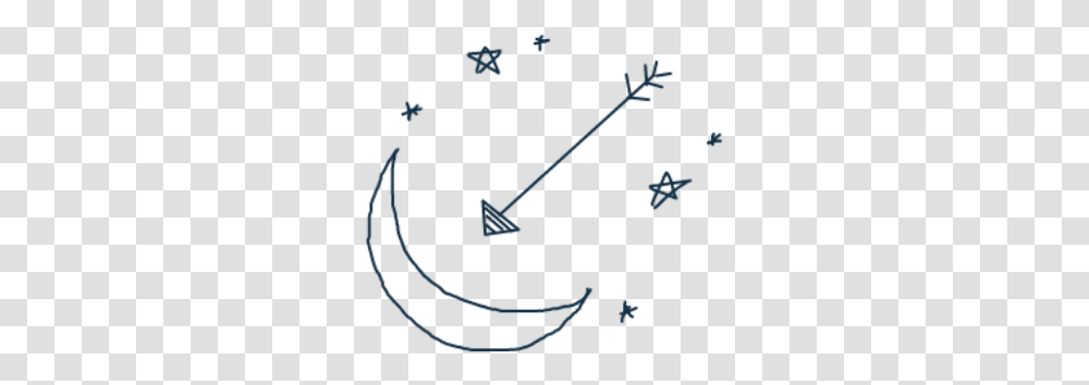 Moon Stars Arrow Galaxy Crescent Blue Darkblue Line Art, Emblem Transparent Png