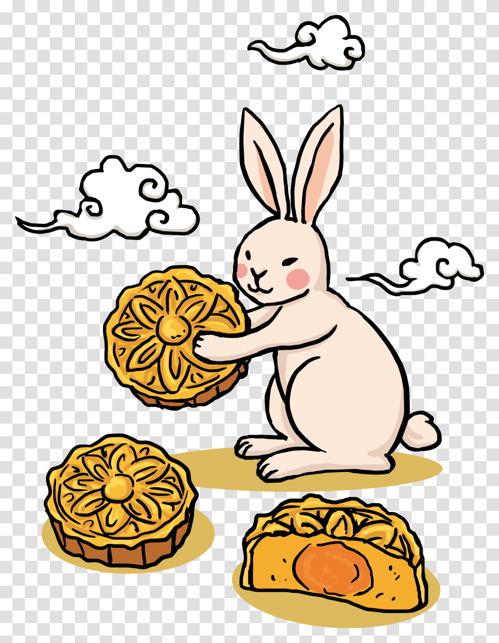 Mooncake Festival Chinese New Mid Autumn Festival Clipart, Animal, Mammal, Rodent, Food Transparent Png