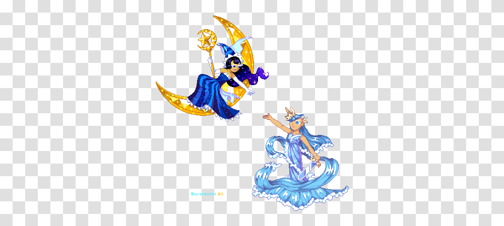 Moonlight Sea Fairy Pixeljointcom Sea Fairy Moon Lights, Person, Leisure Activities, Performer, Dance Transparent Png