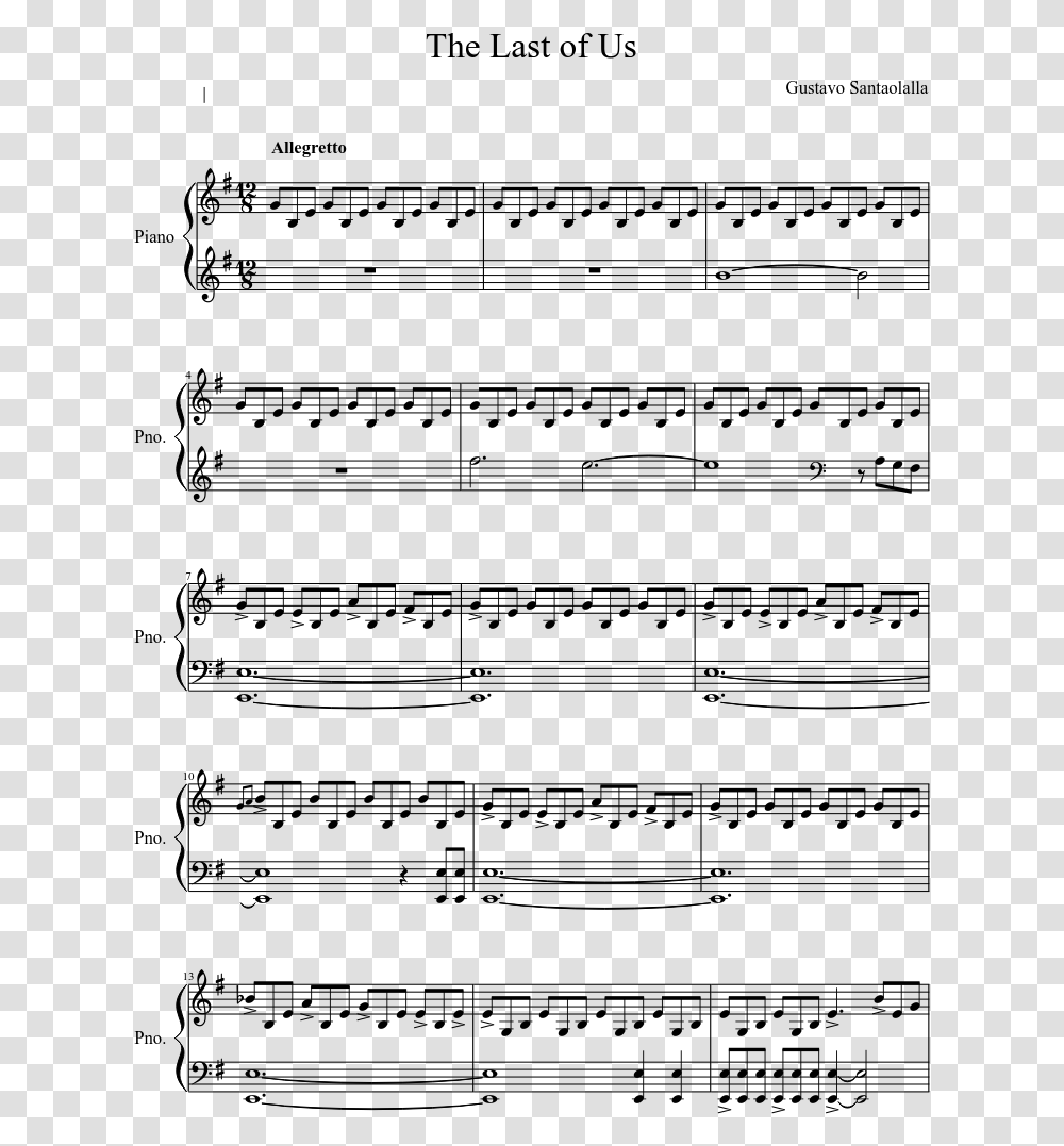 Moonlight Sonata Sheet Music With Letters, Gray, World Of Warcraft Transparent Png