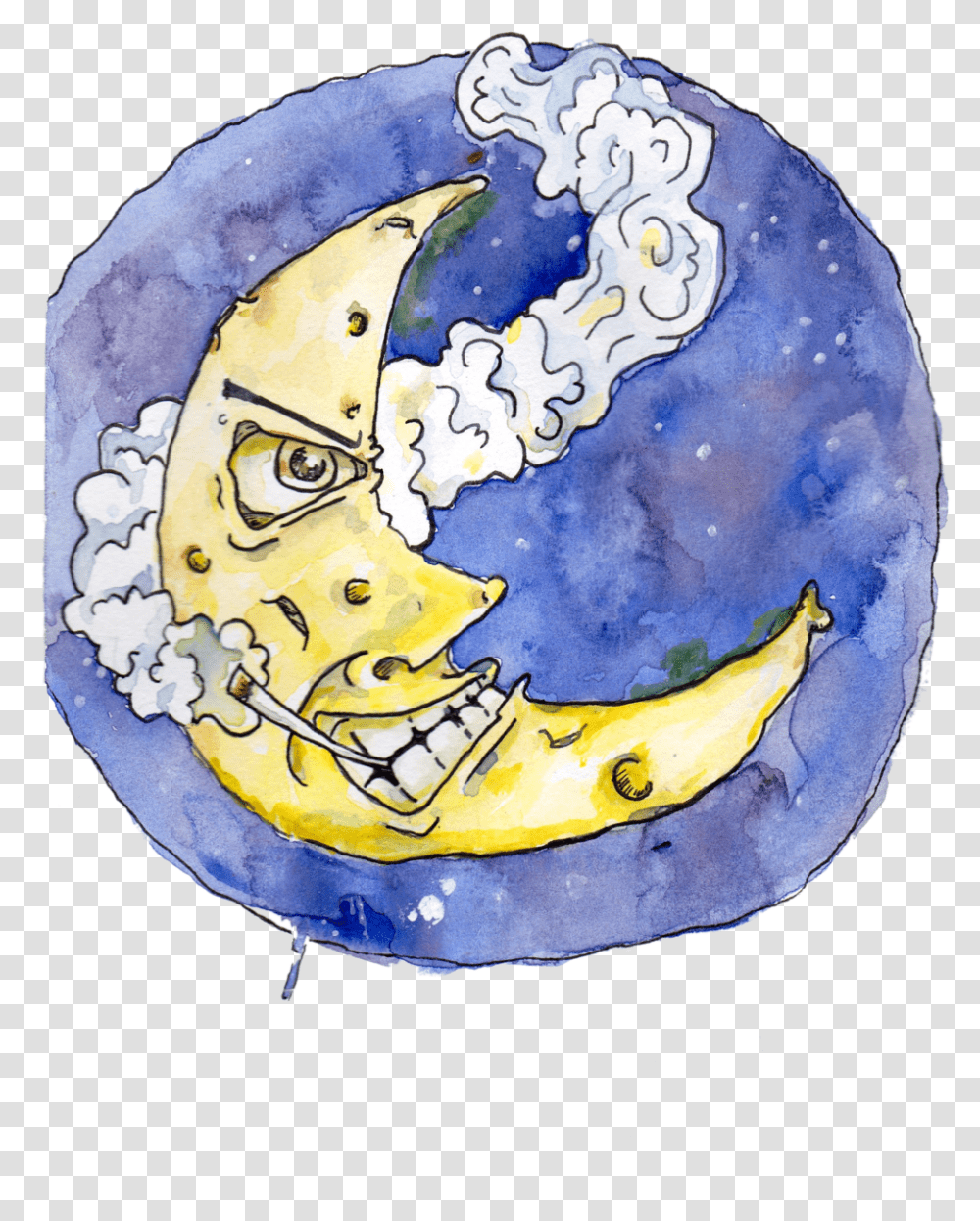 Moonman 001 Download Moon, Banana, Logo Transparent Png