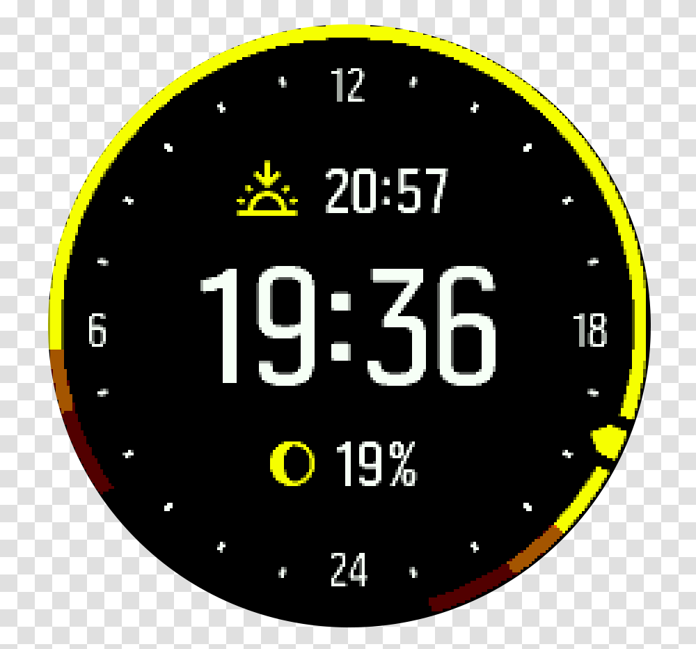 Moonphase Watchface Trainer Circle, Gauge, Clock, Tachometer Transparent Png