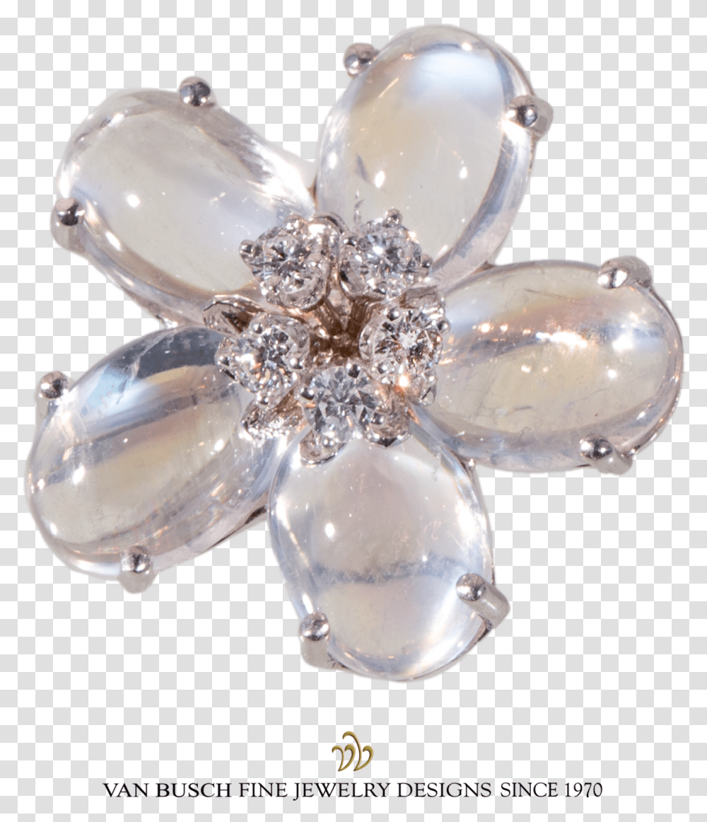 Moonstone And Diamond Flower RingData Zoom Cdn Body Jewelry, Accessories, Accessory, Crystal, Gemstone Transparent Png
