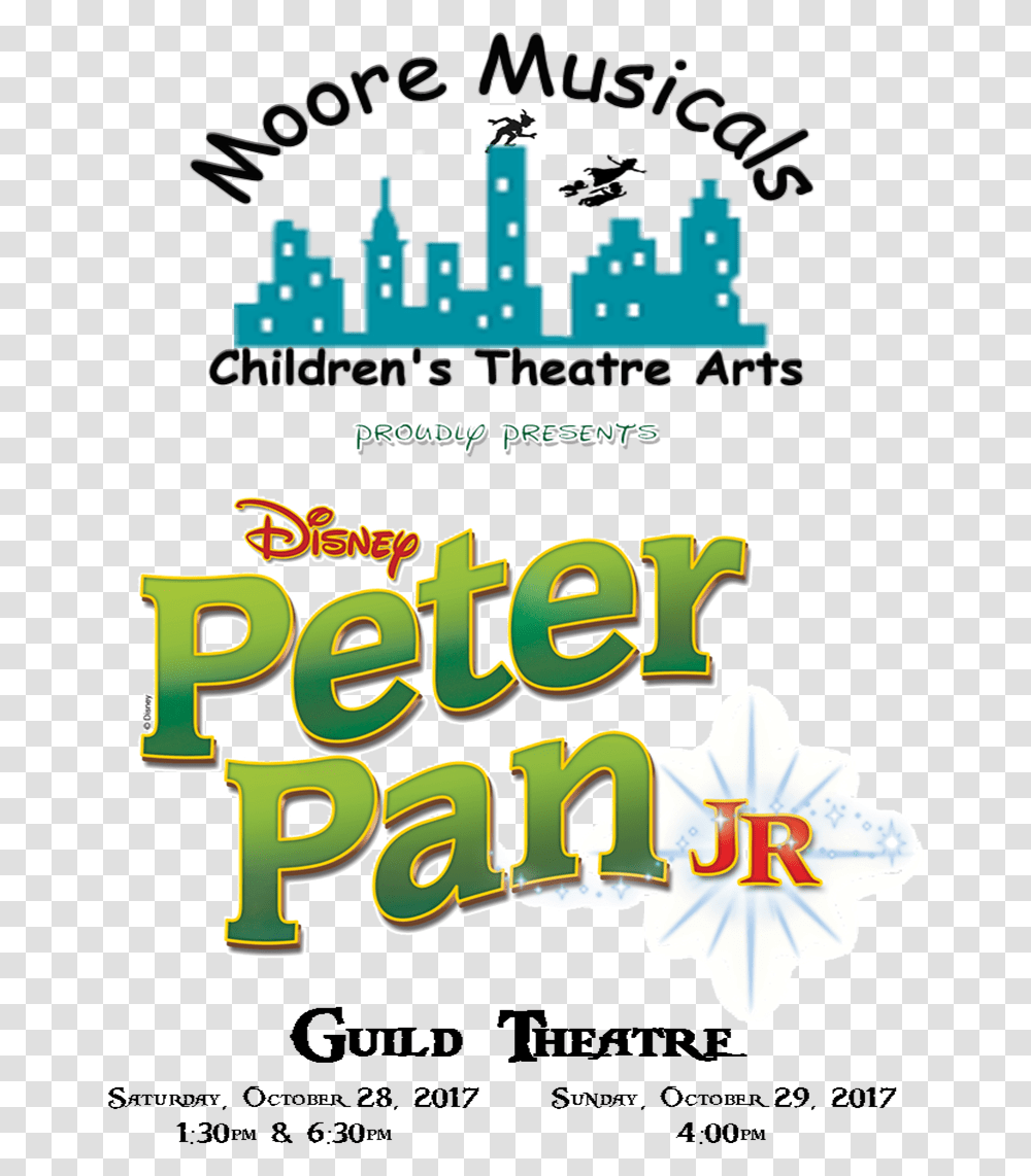 Moore Musicals Presents Peter Pan Jr St Hope Vertical, Text, Advertisement, Poster, Flyer Transparent Png