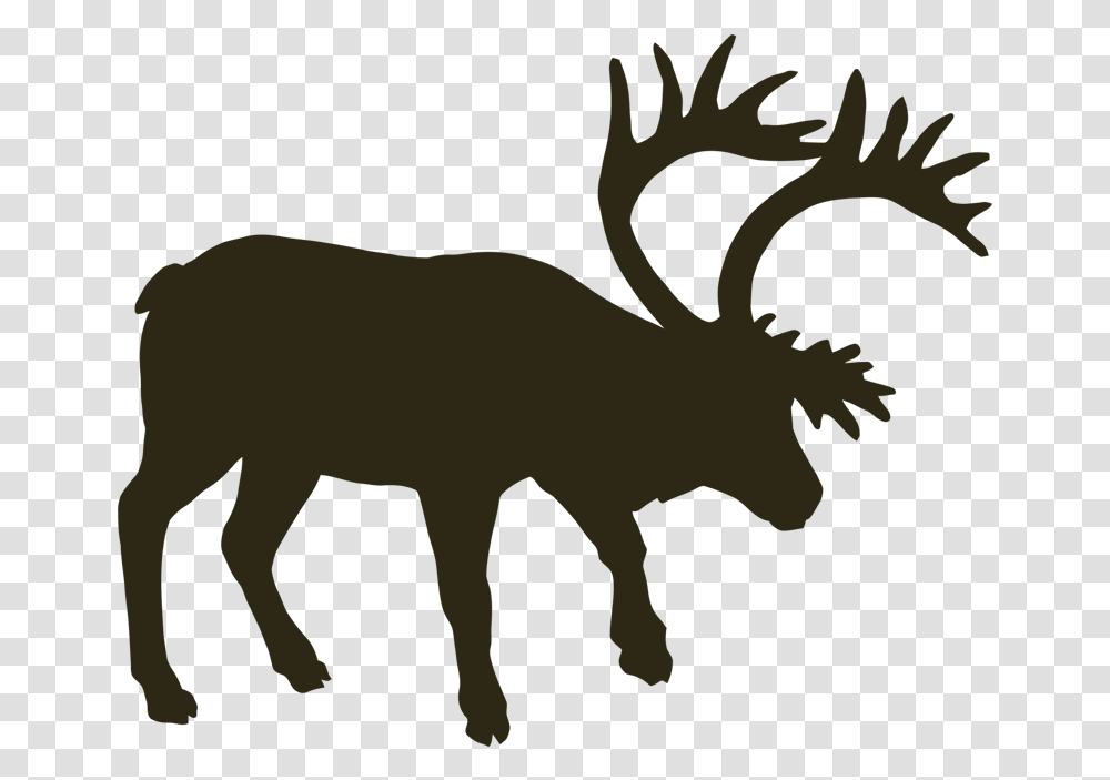 Moose Antlers Silhouette Musk Ox, Animal, Mammal, Wildlife Transparent Png