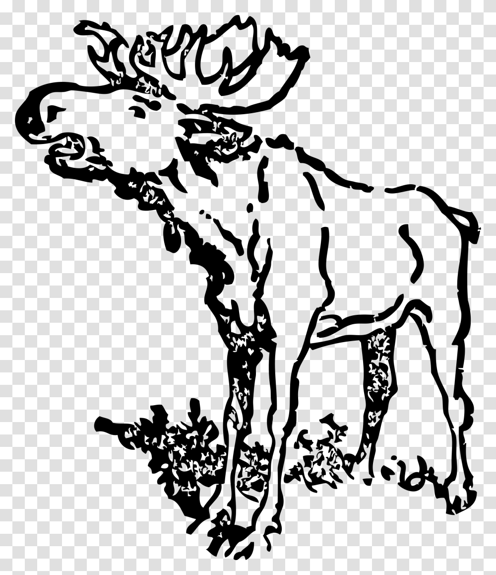 Moose Clip Arts Black And White Moose Clip Art Realistic, Gray, World Of Warcraft Transparent Png