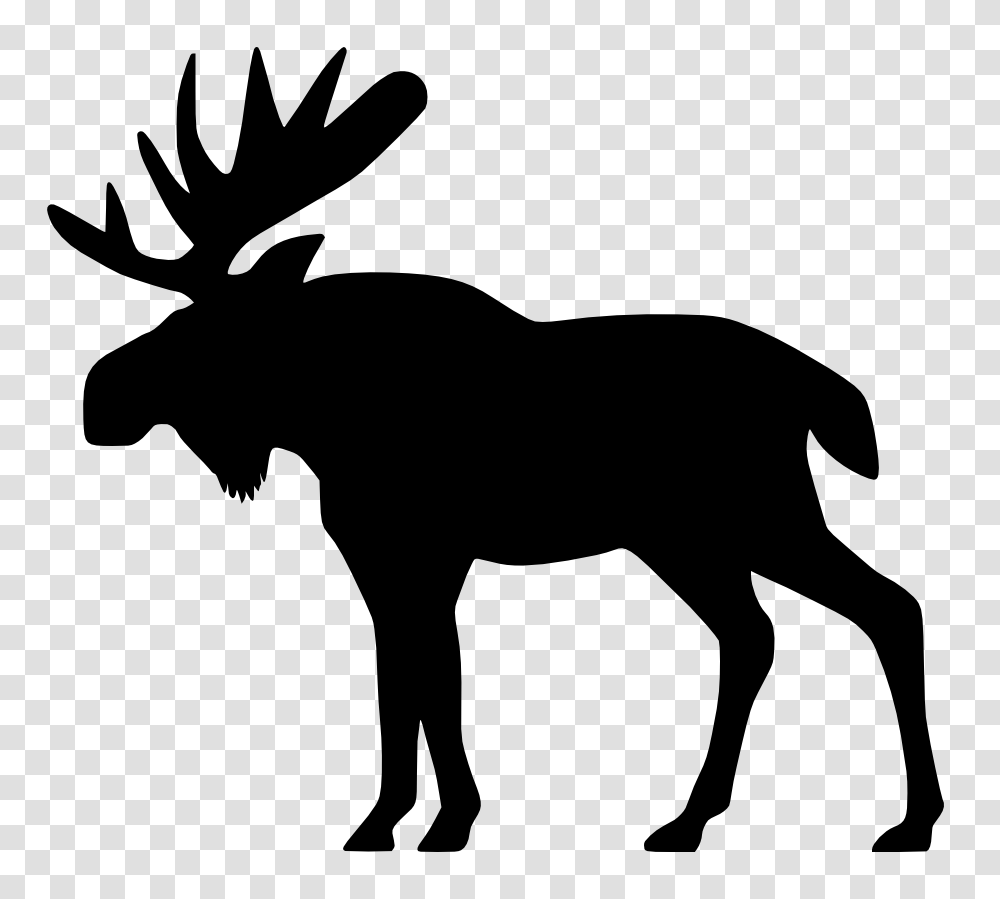 Moose Clipart Simple, Silhouette, Animal, Mammal, Wildlife Transparent Png