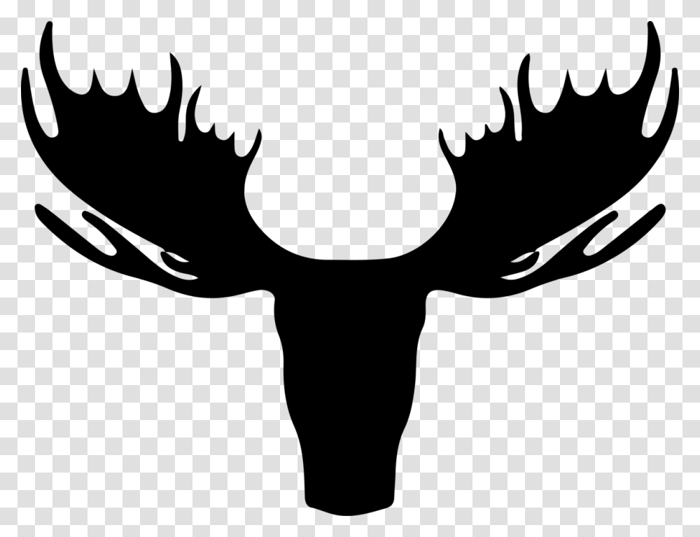 Moose Head Vector Moose Head Silhouette Front, Gray, World Of Warcraft, Halo Transparent Png