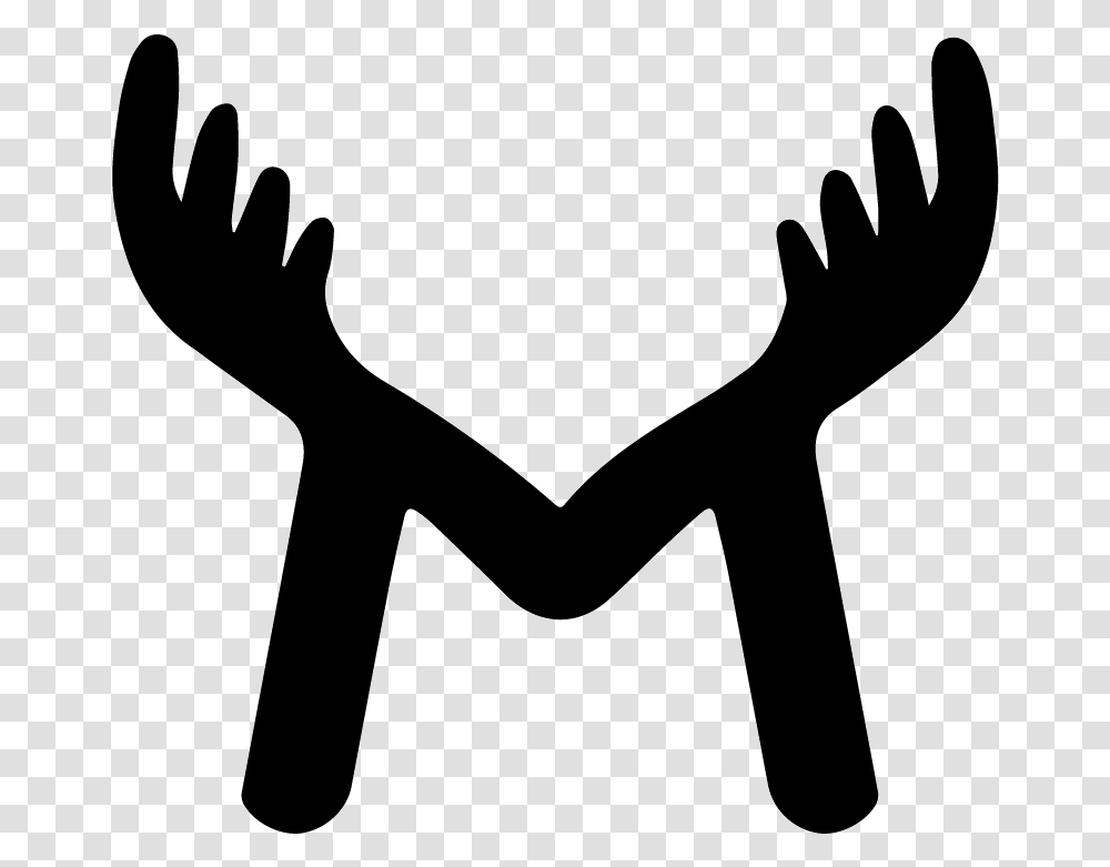 Moose Logo Hand, Bow, Silhouette, Holding Hands, Stencil Transparent Png