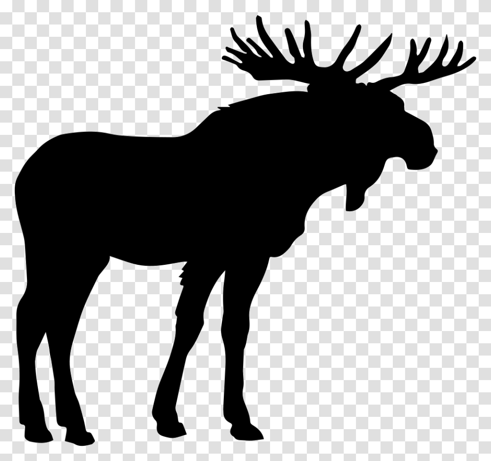Moose Shape Moose Icon, Silhouette, Mammal, Animal, Wildlife Transparent Png