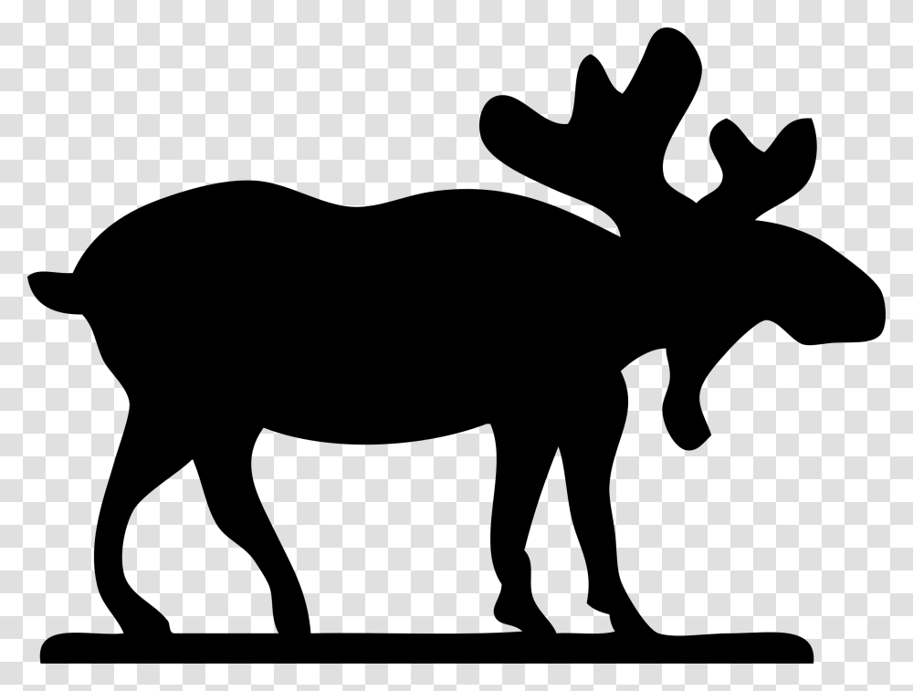 Moose Sihouette, Gray, World Of Warcraft Transparent Png