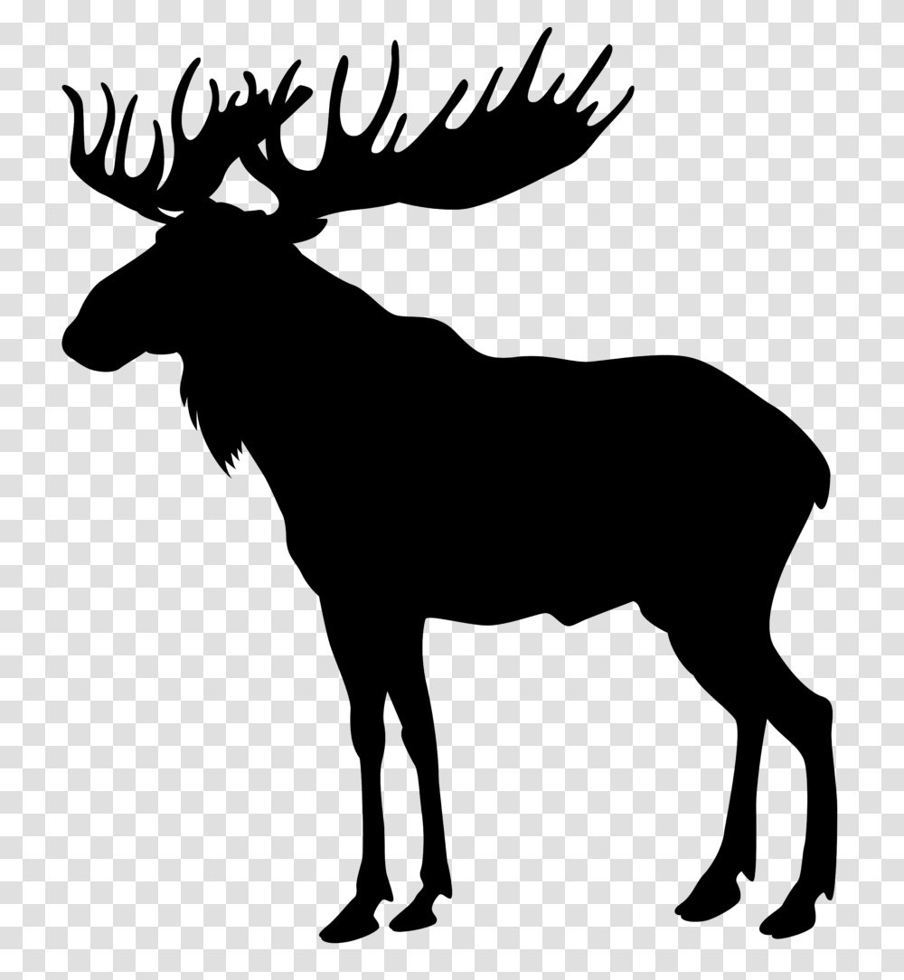 Moose Silhouette Clip Art Image, Gray, World Of Warcraft Transparent Png