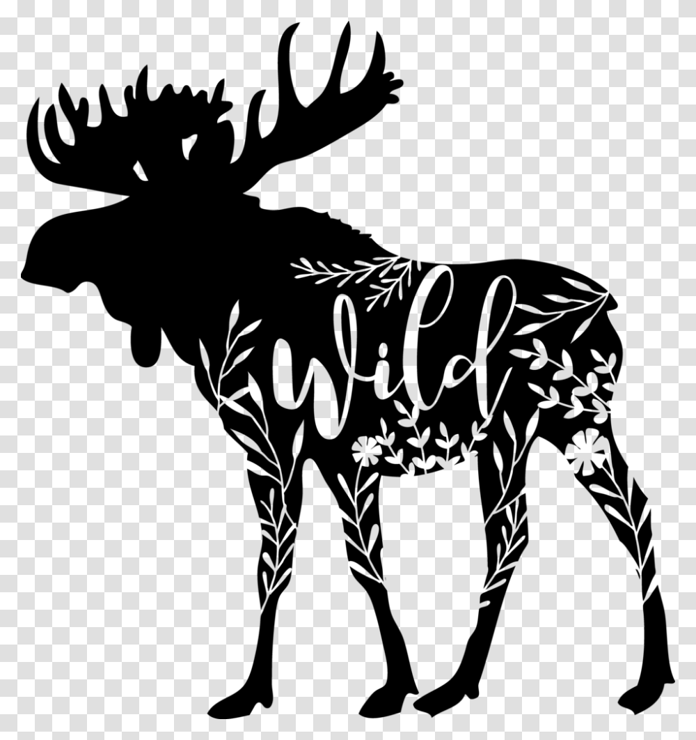 Moose Silhouette, Gray, World Of Warcraft Transparent Png