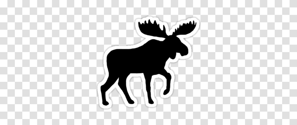 Moose Silhouette, Stencil, Animal, Mammal, Cow Transparent Png