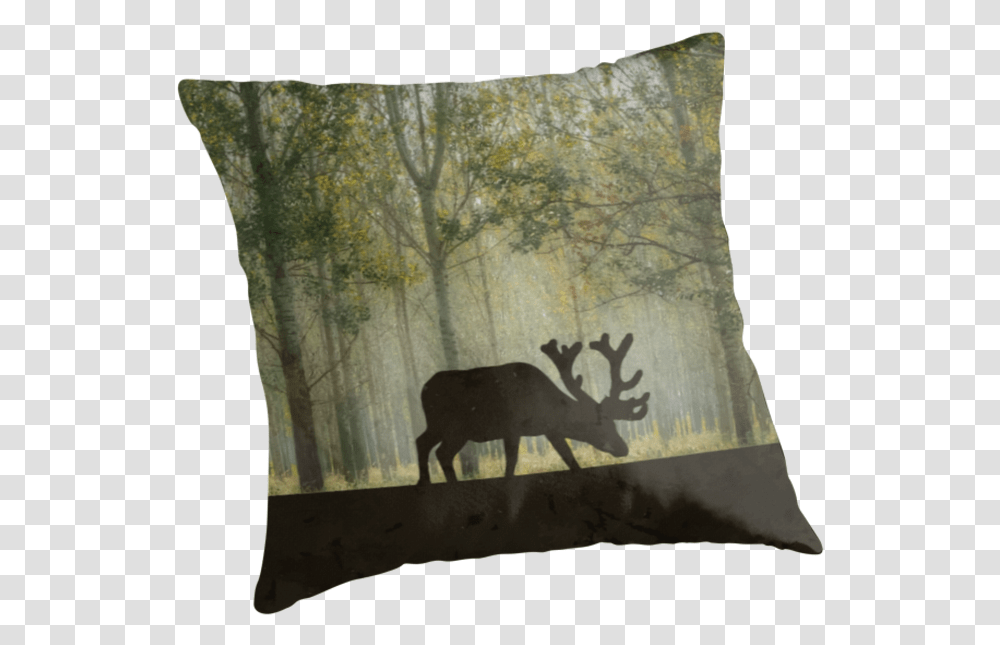 Moose Silhouette Throw Pillow, Cow, Mammal, Animal, Deer Transparent Png