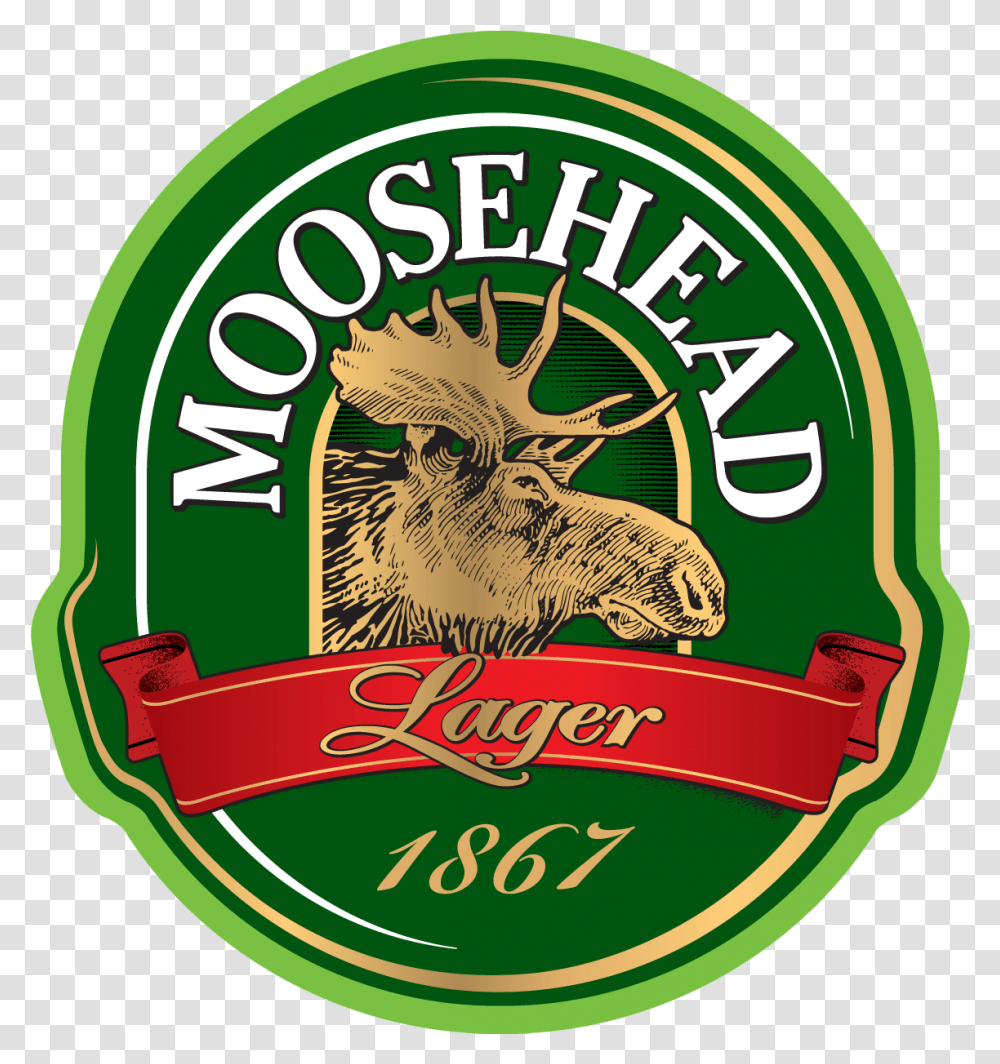 Moosehead Beer Logo Moosehead Lager Beer, Symbol, Label, Text, Beverage Transparent Png