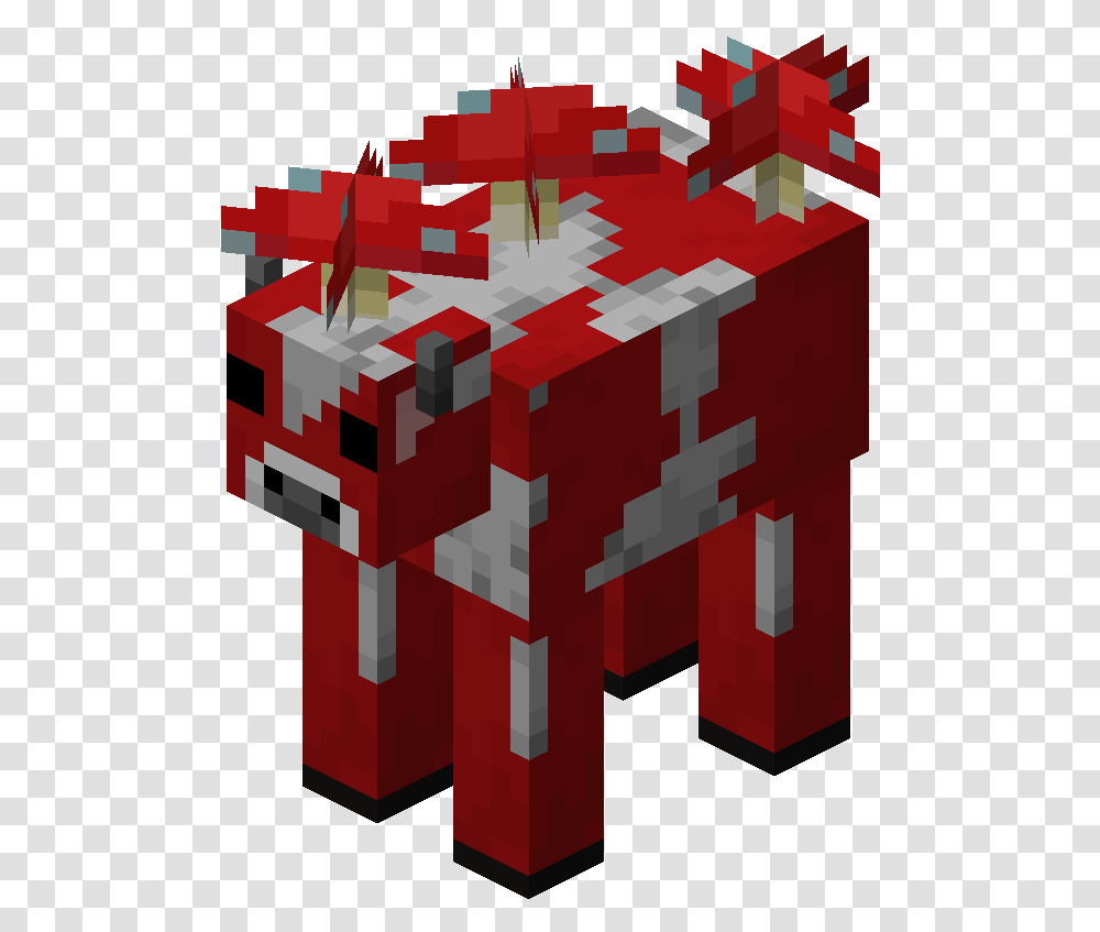 Mooshroom Minecraft Red Cow, Toy Transparent Png