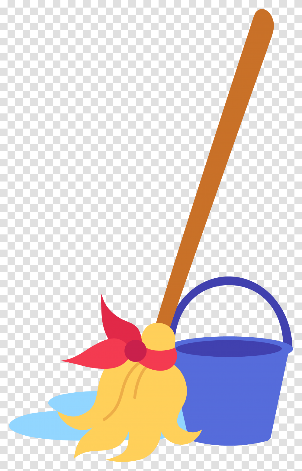 Mop And Bucket Clipart, Broom, Cleaning Transparent Png