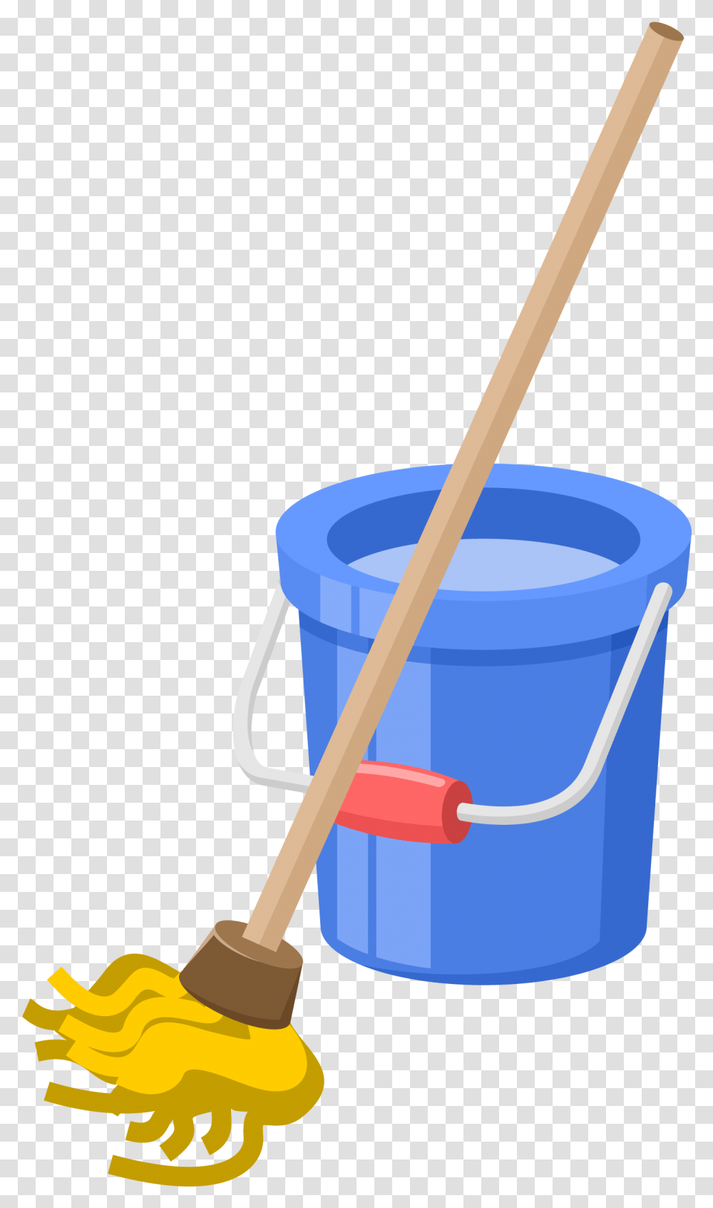 Mop Bucket Mop And Bucket, Shovel, Tool Transparent Png