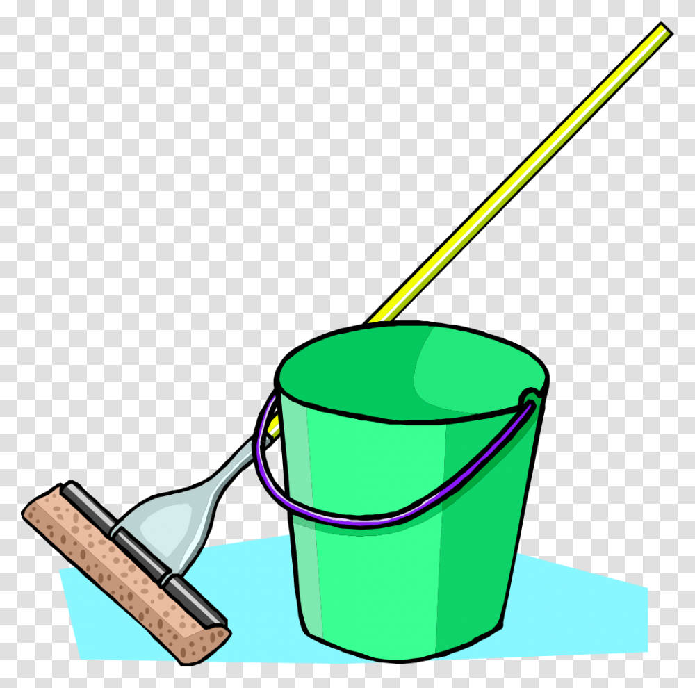 Mop Clipart, Bucket, Shovel, Tool Transparent Png