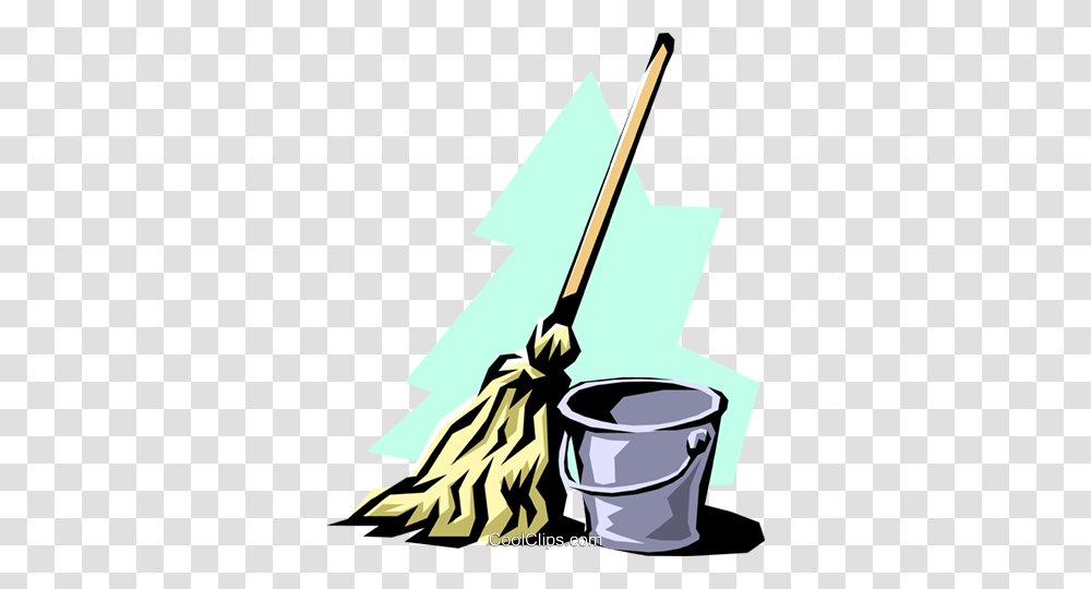 Mop Pail Royalty Free Vector Clip Art Illustration, Cleaning, Broom, Shovel, Tool Transparent Png