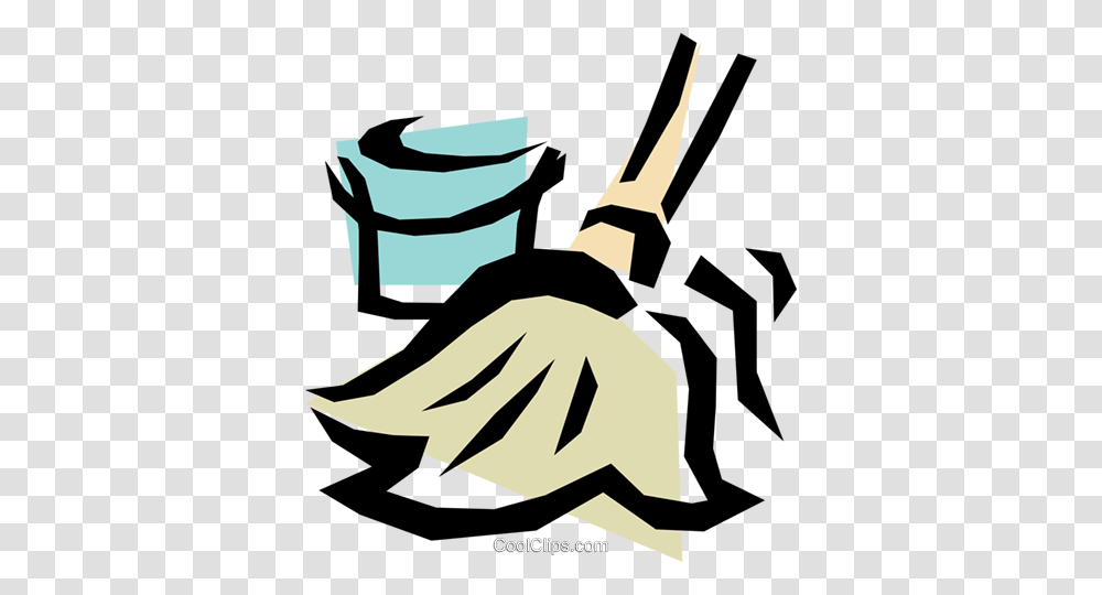 Mop Pail Royalty Free Vector Clip Art Illustration, Stencil, Hand, Drawing Transparent Png