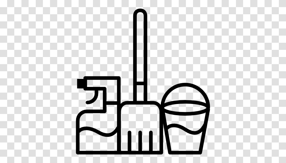 Mop Water Bucket And Cleaning Spray, Stencil, Lawn Mower, Tool Transparent Png