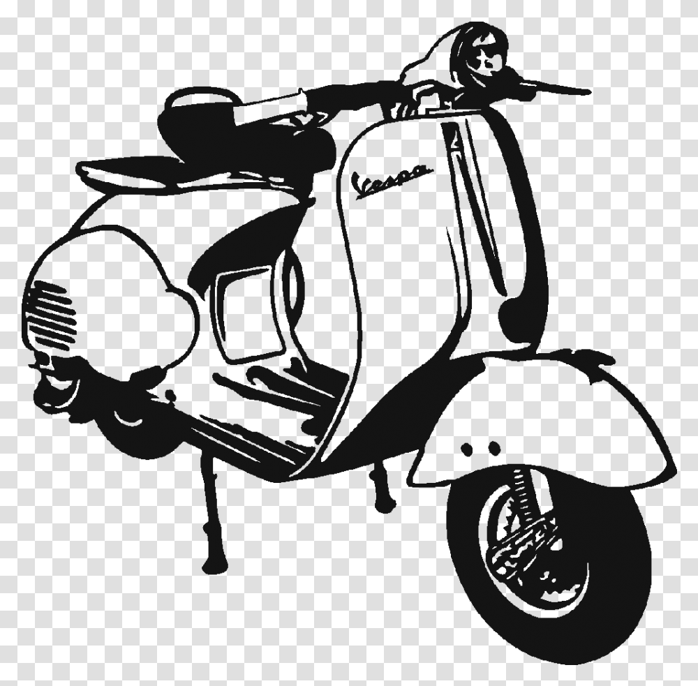Moped Vespa, Vehicle, Transportation, Scooter, Motorcycle Transparent Png