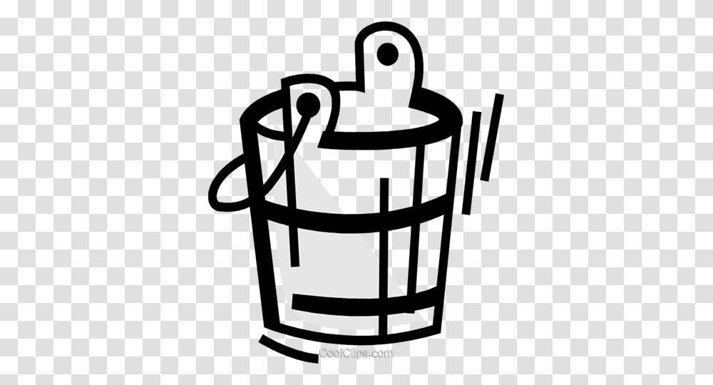 Mops And Pails Royalty Free Vector Clip Art Illustration, Bucket, Tin, Can, Trash Can Transparent Png