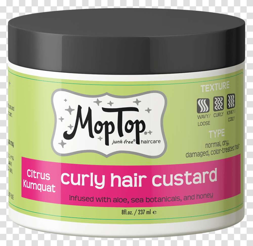 Moptop Curly Hair Custard, Label, Food, Plant Transparent Png